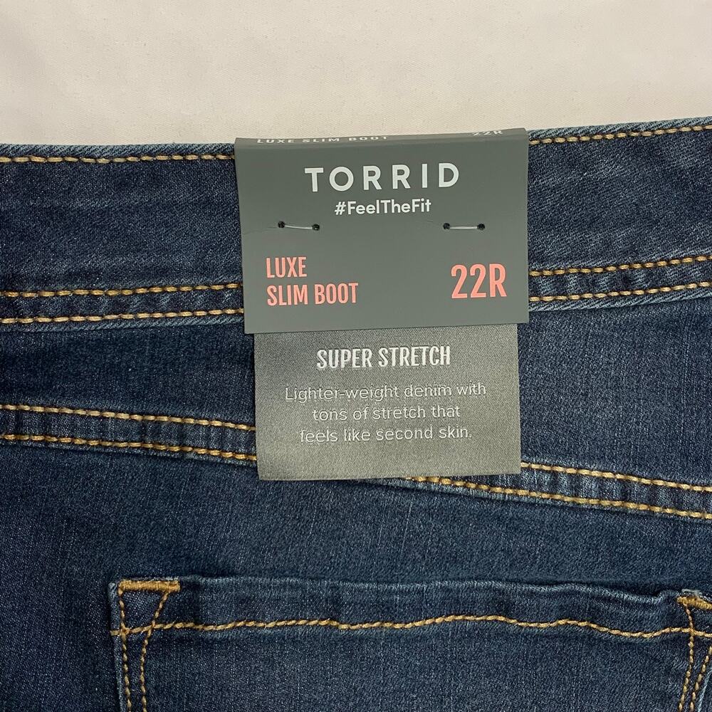 Torrid Luxe Slim Boot Super Stretch Rainstorm Jeans NWT Women's Sz 22R Casual - Picture 4 of 7